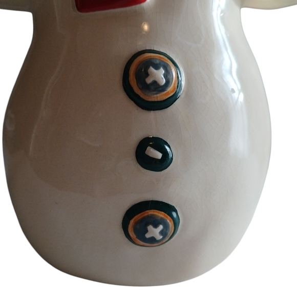 Vintage Russ Berrie Christmas Snowman Double Candle Holder w/ Candles - Picture 5 of 12